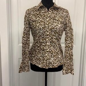 Leopard print blouse with flared sleeves - Size S